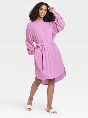 a new day Lilac Button-Down Shirt